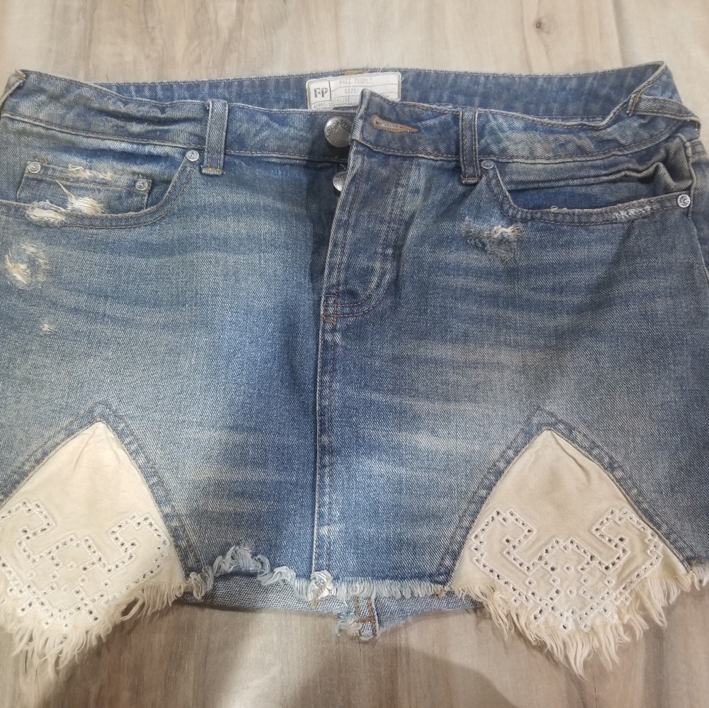 Free people jean skirt